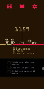 La linea del tempo in Reigns